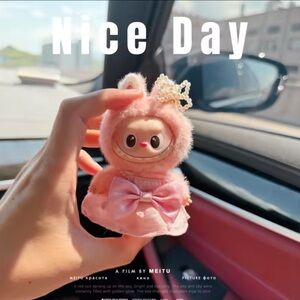 Cute pink ski outfit for Mini Labubu 4.0 Pin for Love